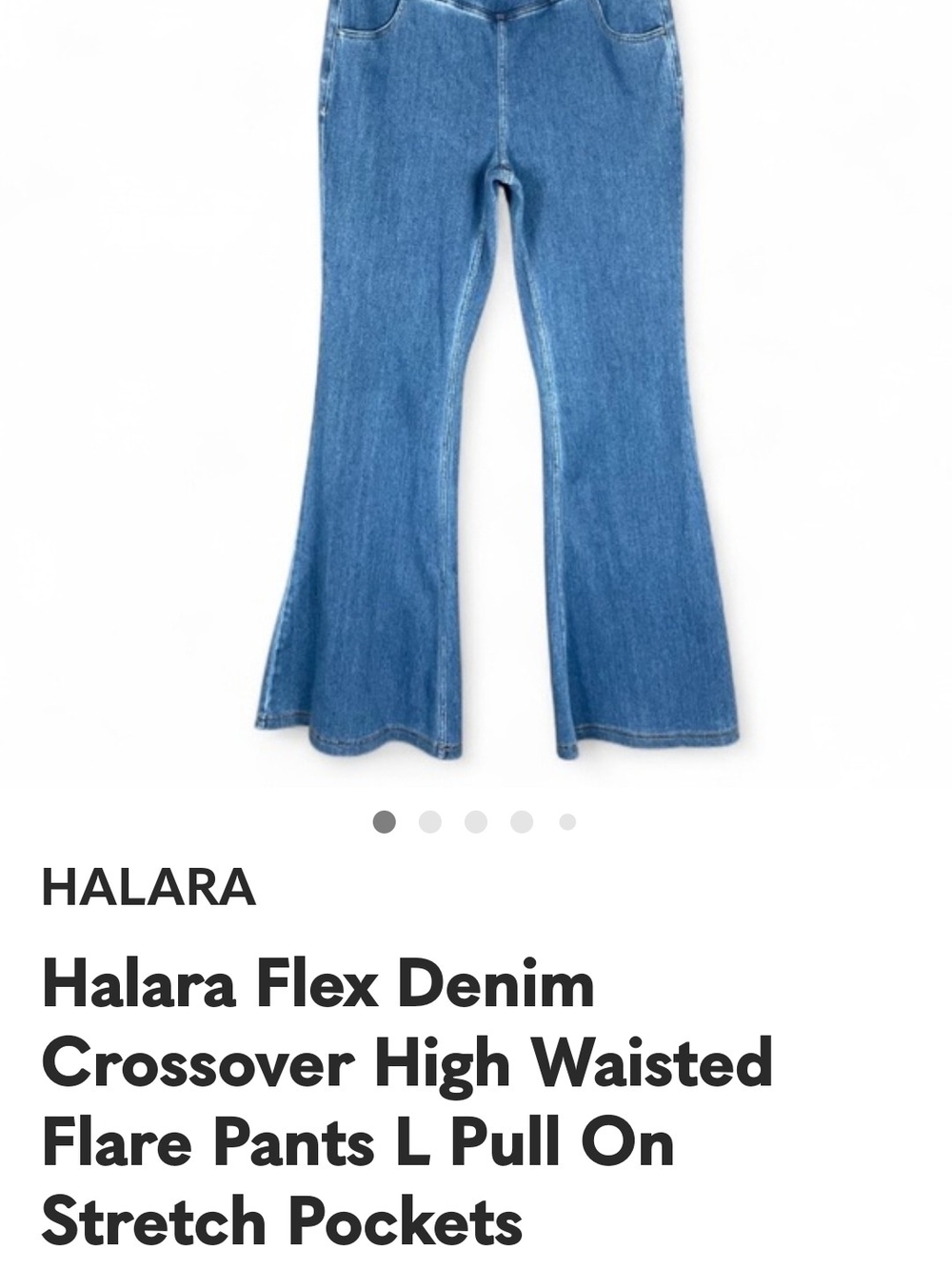HALARA Medium Blue Flare Jeans with Back Pockets